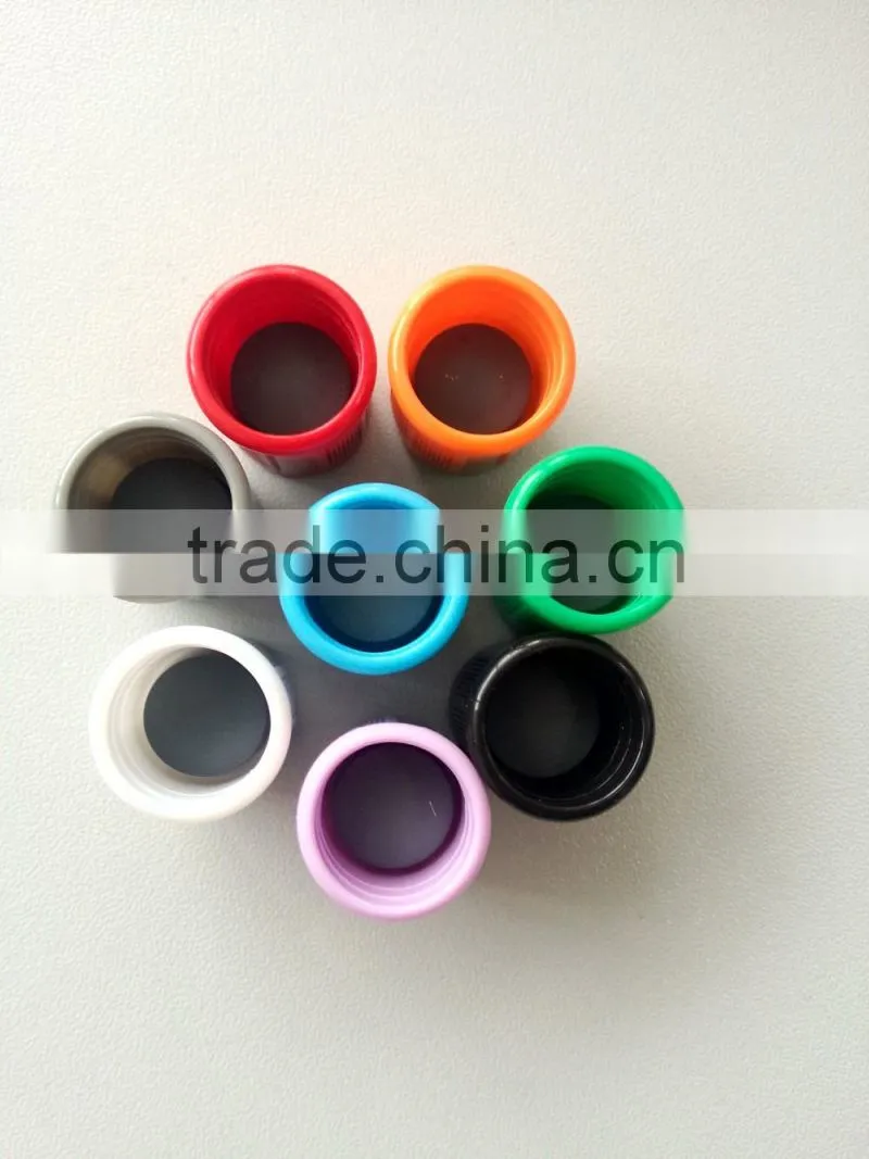 Plastic cap and rubber stopper for blood collection tube