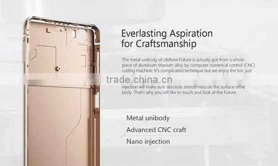 Ulefone Future Bezelless Touch ID 4GB 32GB 64bit MTK6755 Android 6.0 5.5 inch FHD Gold