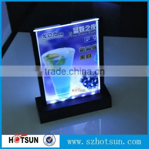 Wall mounted or counter top a4 acrylic picture frame led light box