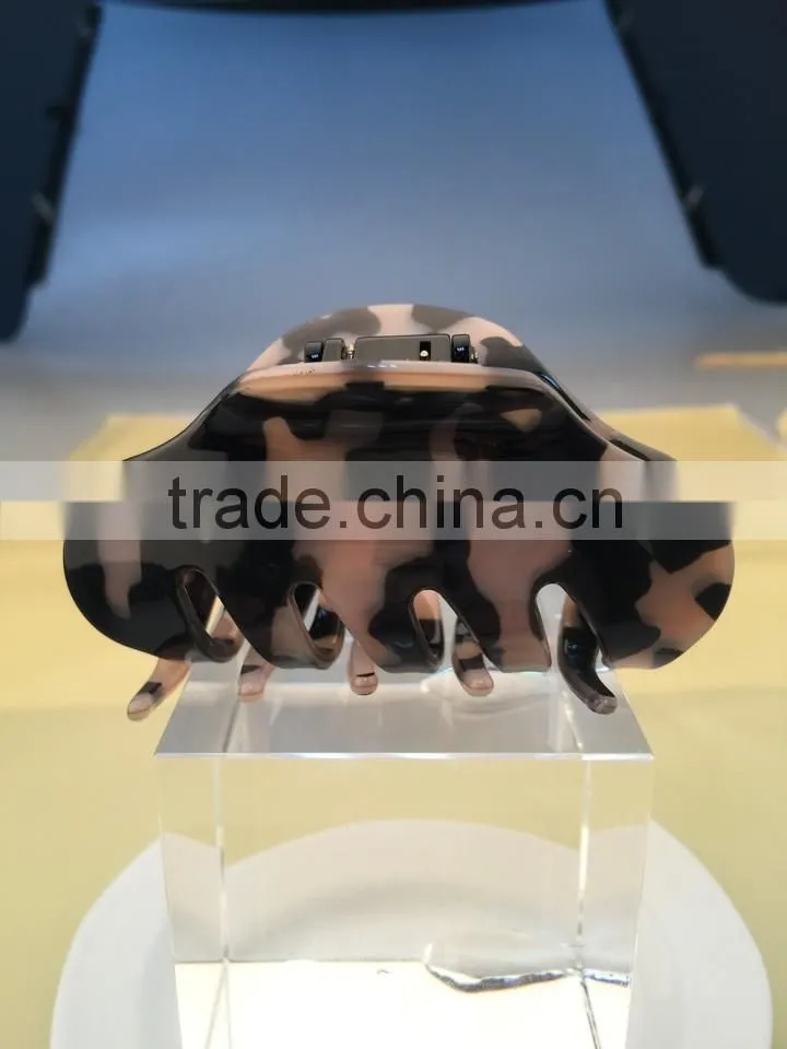 Hot sale plastic hair clip korean acrylic celluloid tortoise shell acetate hair claw clip