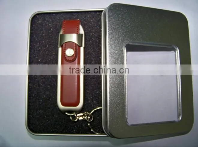China Factory produce USB2.0 Leather USB Flash Drive