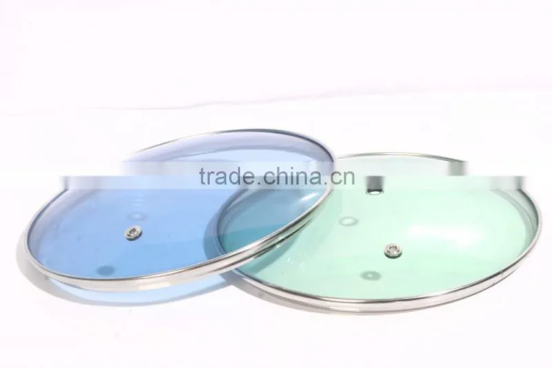 C type glass lid with stainless steel pan