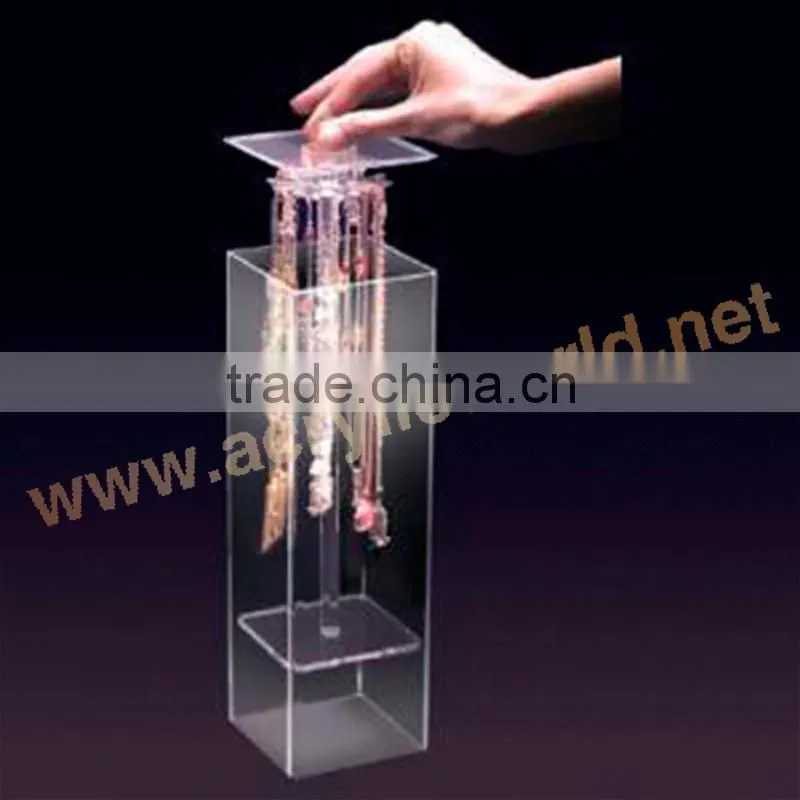 acrylic jewelry display stand/acrylic jewelry & cosmetic storage display boxes/rotating acrylic jewelry display stand