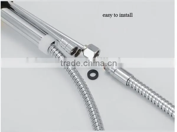 Brass material basin tap, chrome finished kitchen faucets, 1.5m pull out flexible hose wash table