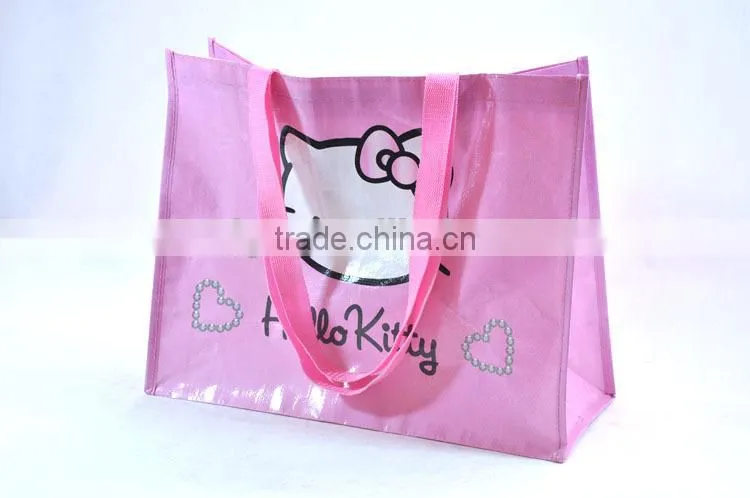 BSCI audit factory printed plastic bags/silver handbags/shopping bag