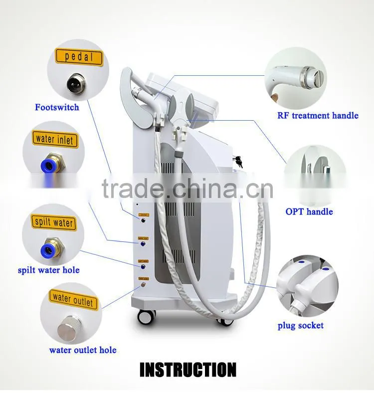 High quality laser nd yag of ipl shr beauty machine