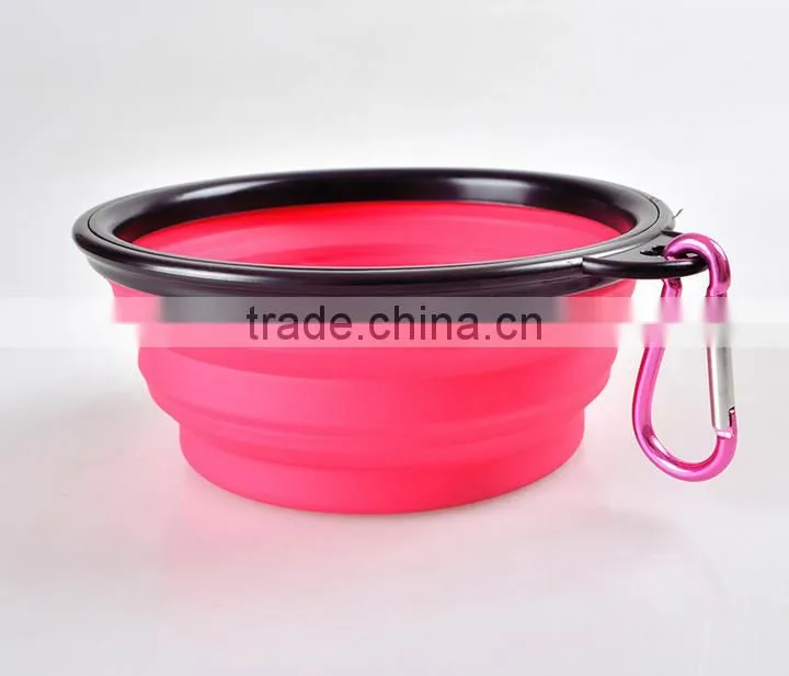 wholesales mountaineering pet silicone foldable bowl