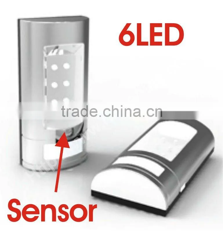 high quality PIR+CDS solar led motion sensor light with 6led