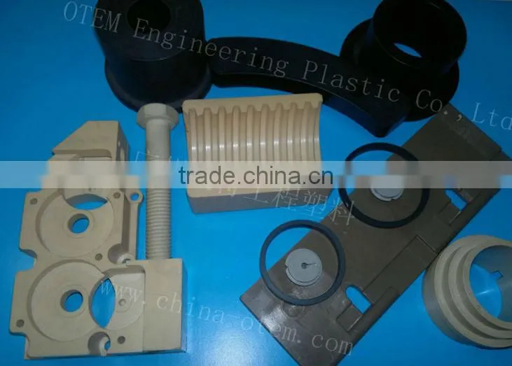 PEEK, PES, PPS, LCP, HDPE injection parts or machined parts