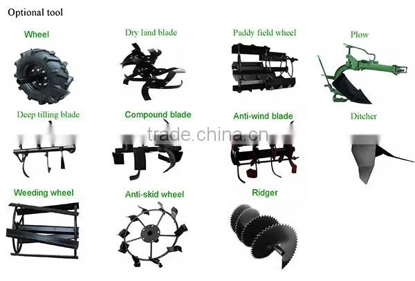 mini power tiller for garden and farm with factory price