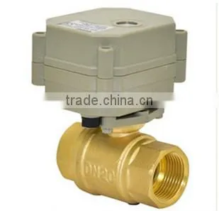 2 Way 1 Inch Electric Flow Control Brass Water Ball Valve