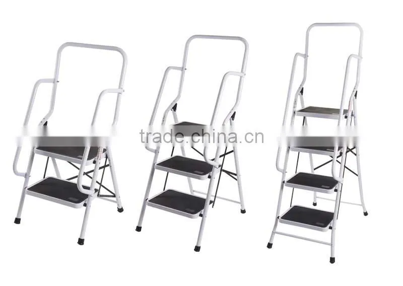 With new EN131/14183 ,ANSI /SGS Foldable 4 Step Ladder With Handrail,folding ladder