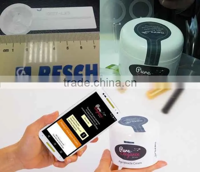 RFID Tamper proof Fragile Seal Sticker for Cosmetic Anti Counterfeit Logistic Inventory