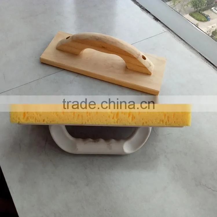 Wooden handle aluminum foam sponge plastering trowel