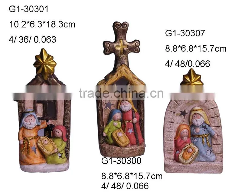 Colorful Antique Christian Nativity Sets for Home Use