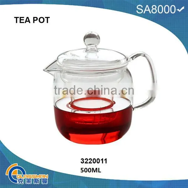 heat resistant glass teapot