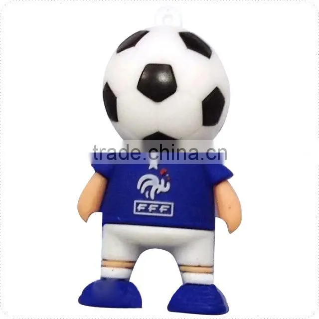 Wholesale 2GB/4GB/8GB The World Cup football player usb flash drive