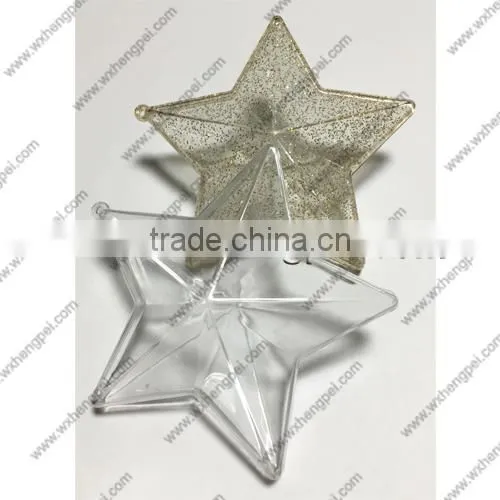 Cleverish portable cute transparent star plastic storage jewelry wedding box kit