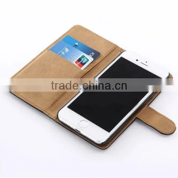 2017 Hot Sale Retro Matte Flip Wallet Leather Phone Case For iPhone 7