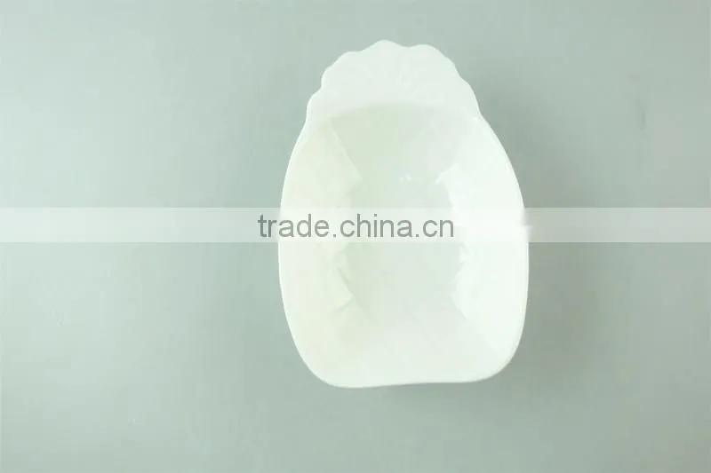 Ceramic white porcelain small dishes fruit shape /serving dishes wholesale cheap price