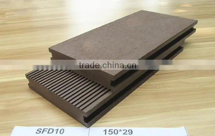 Recycled Wood Plastic Composite Decking Outdoor Anti-UV WPC Flooring