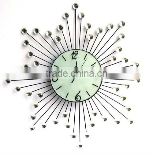 60*60CM metal diamond craft wall clock with CE