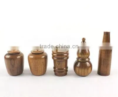 Wood pepper mill and salt shaker set, pepper grinder, bamboo pepper mill grinder
