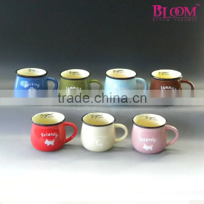 New design japanese ceramic cup with sakura hand painting