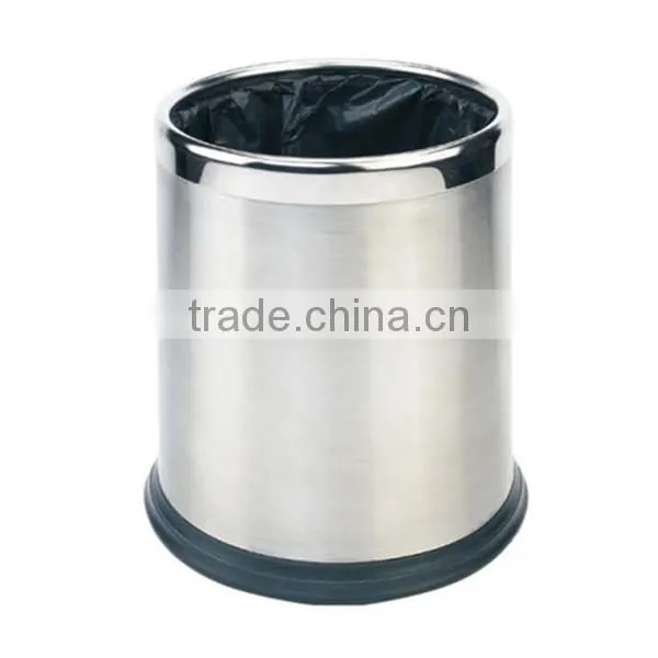 Indoor steel trash can/ Hot sale hotel guest room/living room dustbin/ Promotion garbage can GPX-25 Walnut