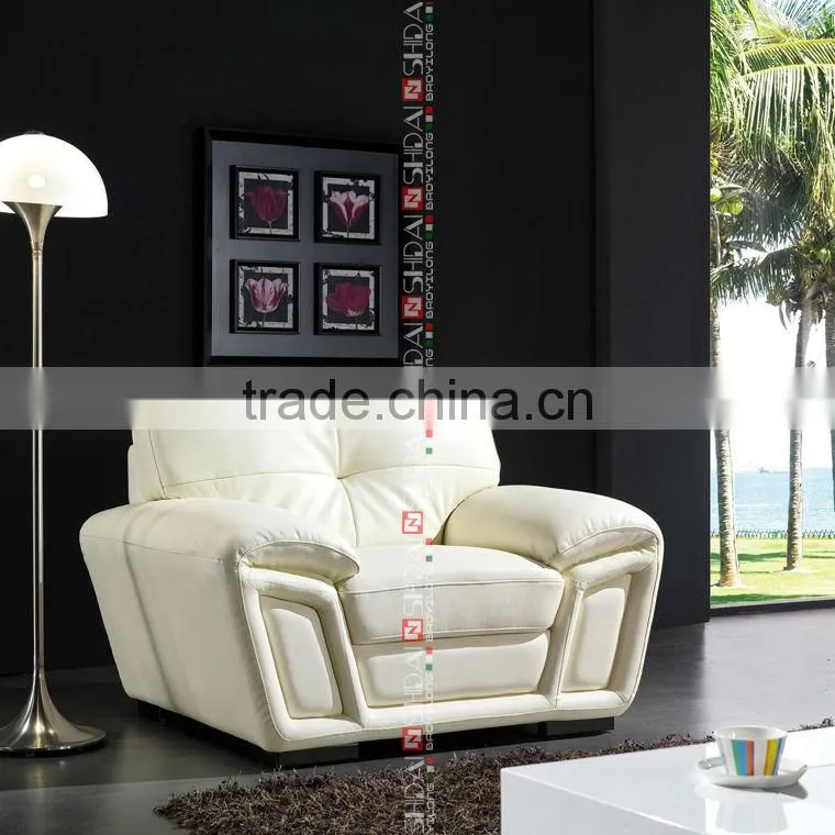 guangzhou furniture leather living room sofas, u shaped sectional sofa, white leather sofa 975