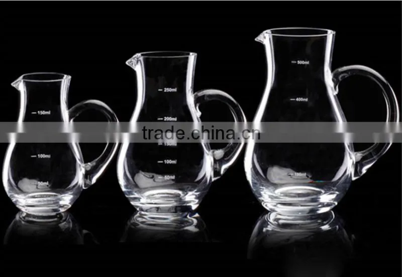 Different size glass jar liquids glass juice jar