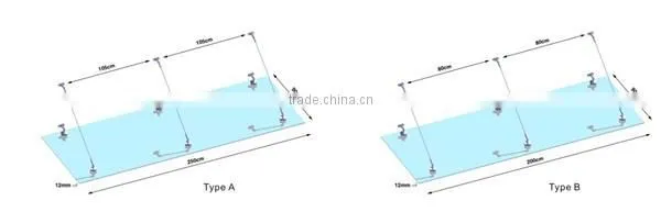 JINXIN excelent quality with competitive price stainless steel glass canopy