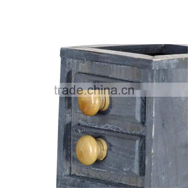 Grey Drawer Shape Planting/Decoration Wooden Garden Planters