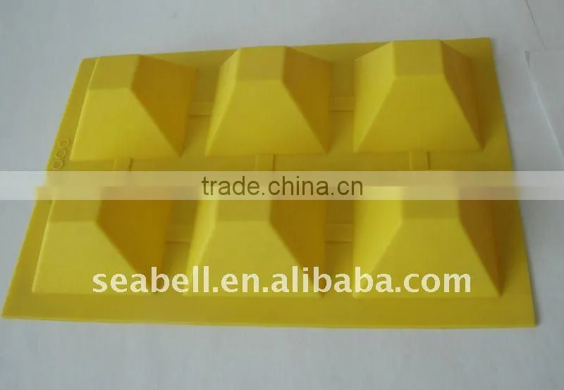 6pcs yellow silicone cake mold