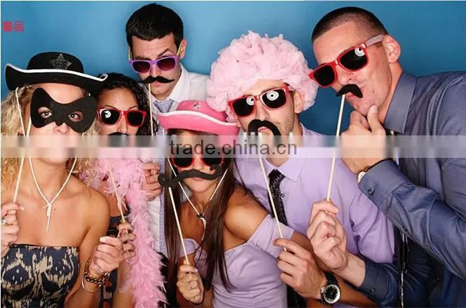 Party Photo Prop 31pcs Mustache on a Stick Set Photo Prop