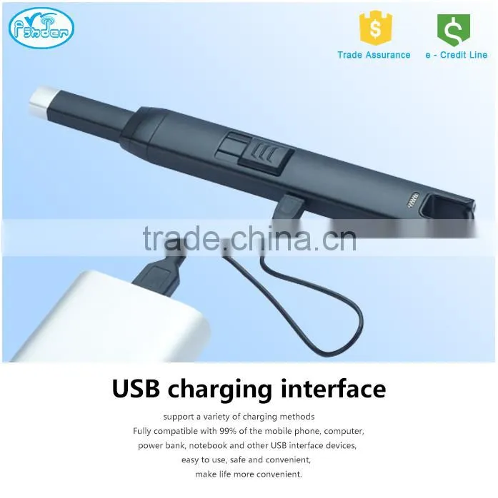 fashion Aliuminum usb charge kitchen lighter