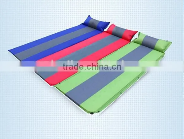 single person polyster high density memory self inflatable camping mattress