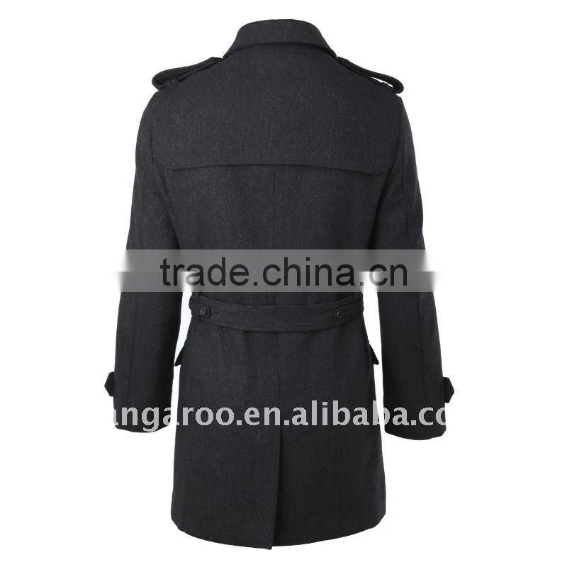 Mens 3/4 full length wool/cashmere overcoat