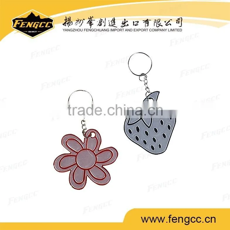 Custom cheap reflective custom made key keychains