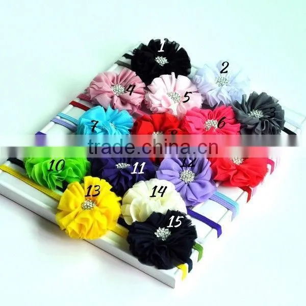 chiffon flower flower headband for kids hair accessories