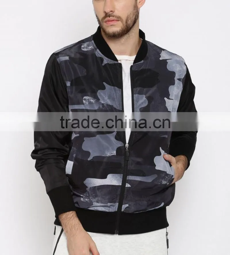 hot sale men camo printed windbreaker without hood