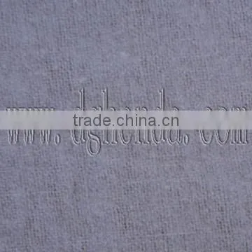 bleached 0.6mm 100% cotton fuzzing fabric with watersoluble hot melt adhesive