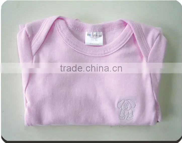100% cotton long sleeves baby rompers blank