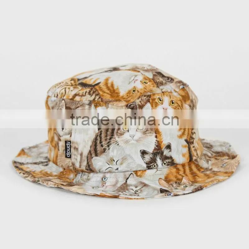 small quantity wholesale all over print fashion tie dyed custom made bucket hat