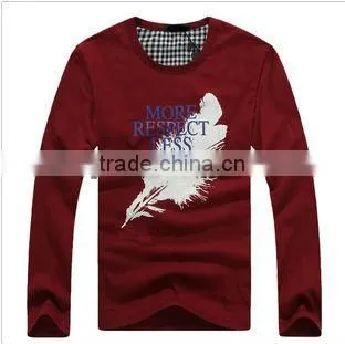 Custom cotton fashion trends long sleeve tops t shirt