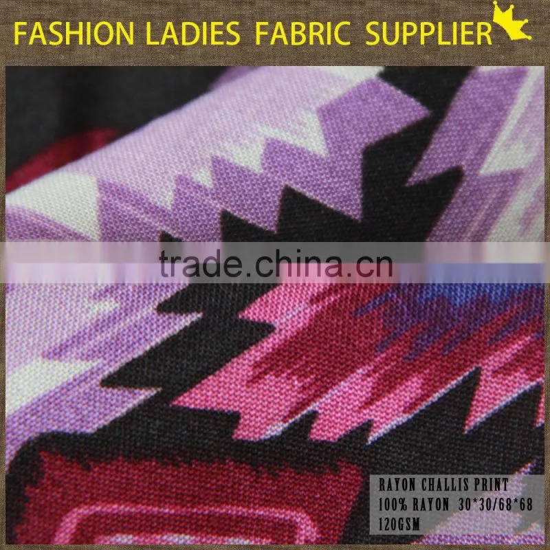 Rayon digital printing fabric made in china100% printed viscose woven fabric fashion lady garment fabric
