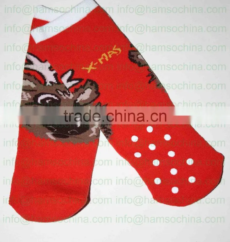 adult cushion terry padding anti slip sock