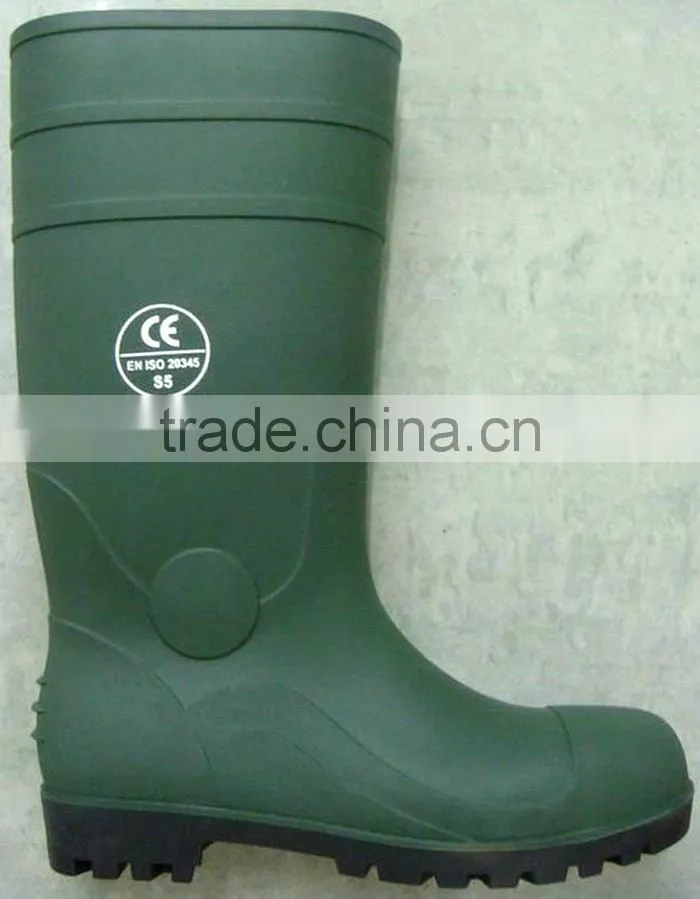 Supply PVC Heat Protection Chemical Steel Toe And Plate Work Boots