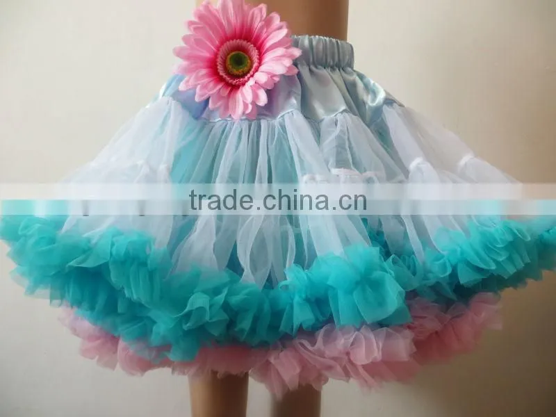 Factory direct wholesale new design chiffon pettiskirt with bow for girls