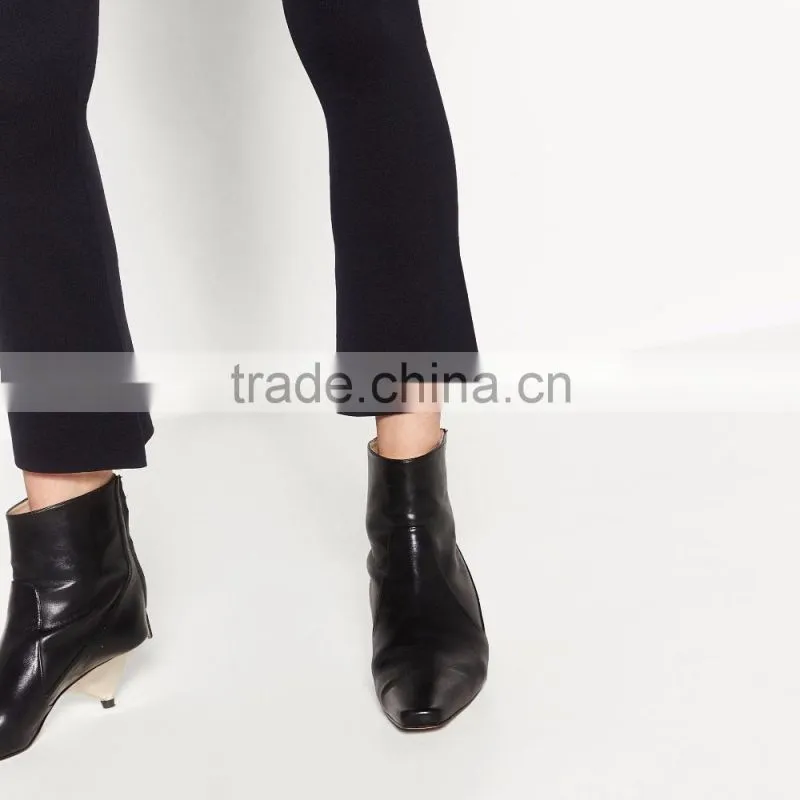 2016 Ladies top design fashion custom women apparel bell-bottom pants wholesale